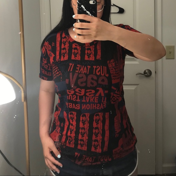 “Just Take It Easy” Red/Black T-shirt - Picture 3 of 4